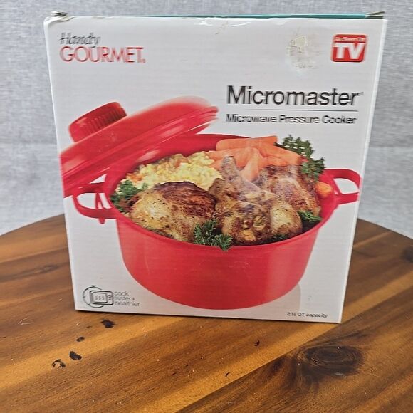 NEW Handy gourmet micro-master POP Microwave Pressure Cooker Red - Picture 5 of 10